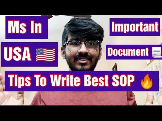 How To Write An SOP For USA Visa?