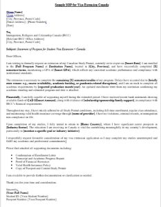 SOP for Canada Study Visa Extension