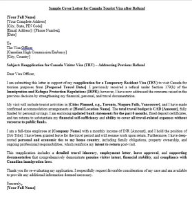 SOP For Canada Tourist Visa after Refusal